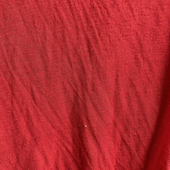 Ashro Women's Red Draped Jersey Maxi Dress Size 18 Batwing Sleeves Boho Flowy - Picture 11 of 11